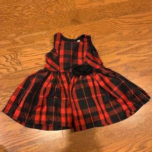 Black and Red Plaid dress size 12 months